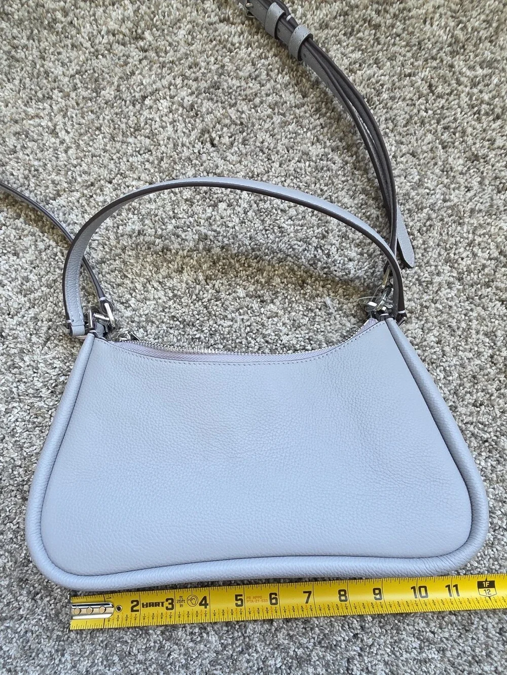Kate Spade Pebbled Leather Crossbody Bag in Light Gray